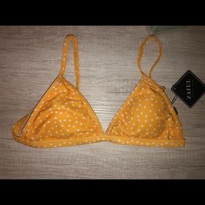 Yellow polka dot swimsuit